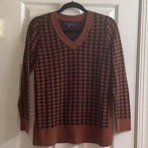Brown and Black Houndstooth Sweater